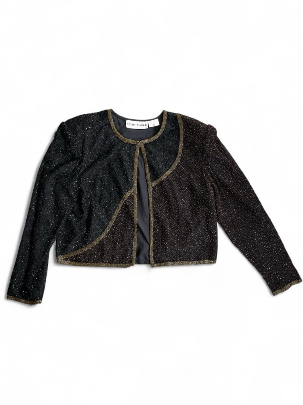 Vintage Beaded Night Vogue Inspired Evening Layer Shrug Y2K Formal Under Jacket